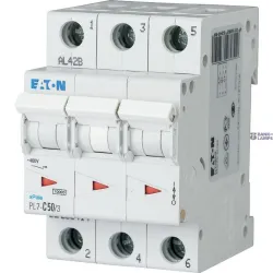 EATON 263414 — PL7-C50/3 автоматический выключатель (MCB), 50 A, 3p, characteristic: C