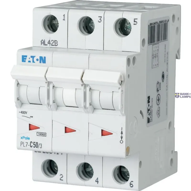 EATON PL7-C50/3 Miniature circuit breaker (MCB), 50 A, 3p 263414
