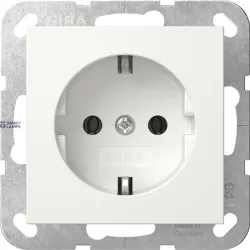 Gira 418803 — SCHUKO Socket Outlet System 55 16 A 250 V~, Pure White Glossy