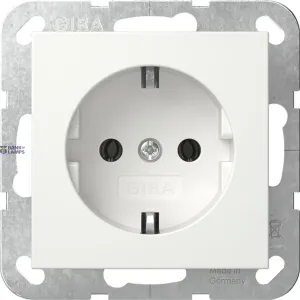Gira 418803 — SCHUKO rozete Outlet System 55 16 A 250 V~, Pure White Glossy