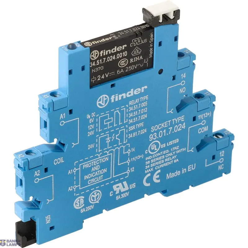 FINDER Electromechanical Relay Interface Module Screw, 6.2mm, 1CO 385170240050