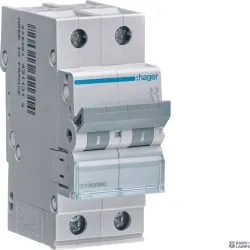 Hager MCN204 — автоматический выключатель 2P, 6 kA C-4 A, 2M