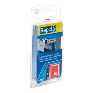 R:Staples 53/8mm SS 1.08M N.Blister, Rapid