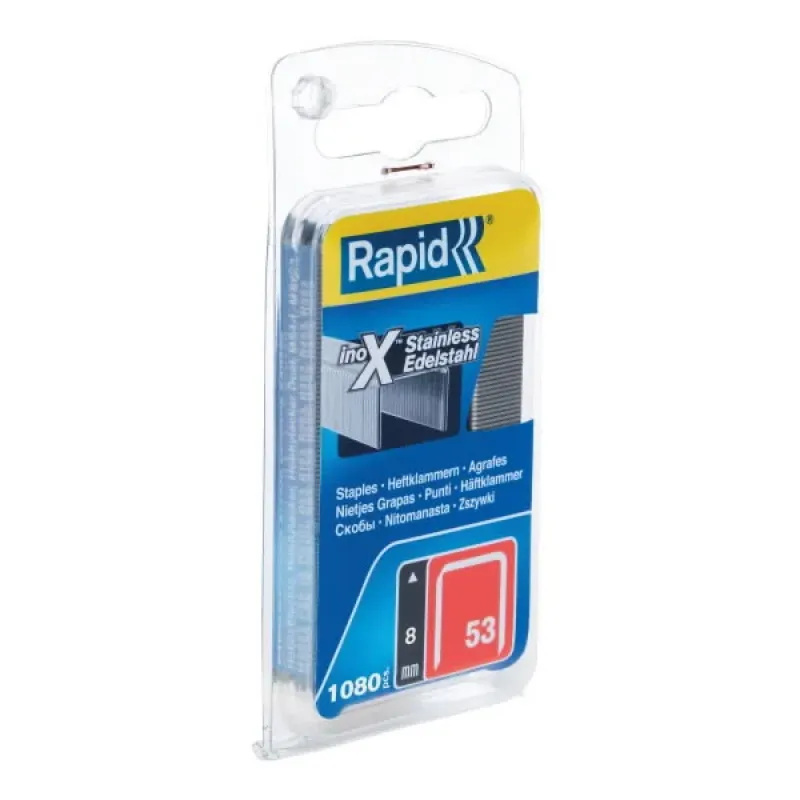 Rapid R:Staples 53/8mm SS 1.08M N.Blister, Rapid 40109510