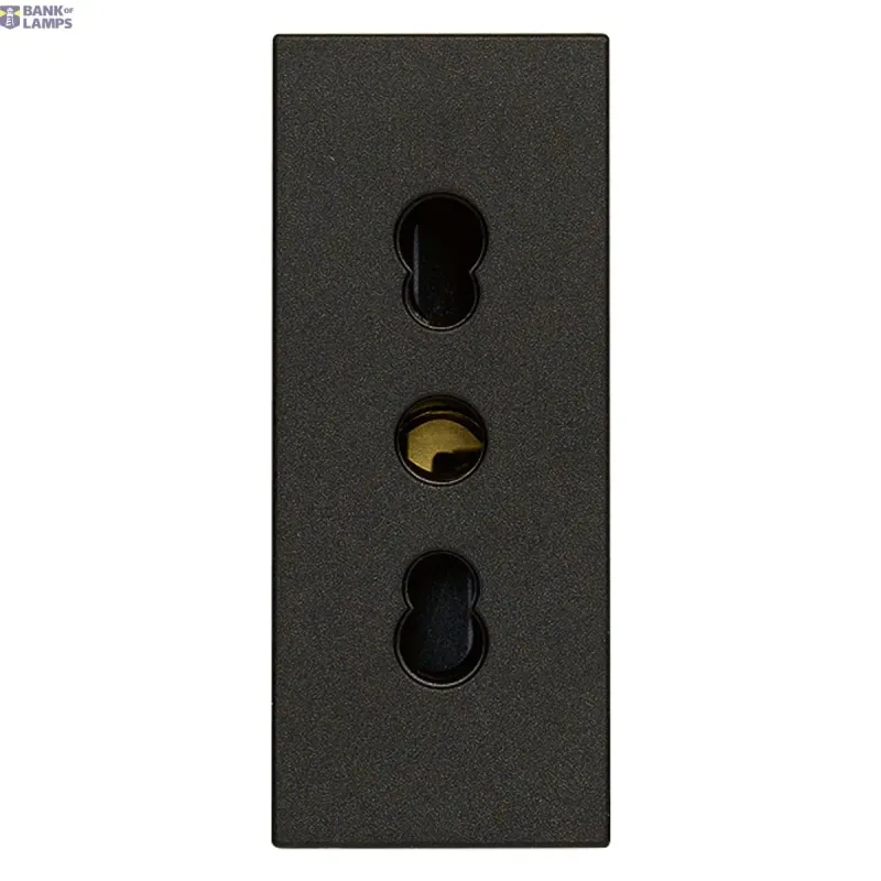 Vimar 2P+E 16A P17/11 outlet black 30203-G