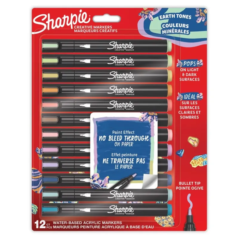 SHARPIE Radošo marķieru komplekts, apaļš gals, SHARPIE, 12 gab 09-2213421