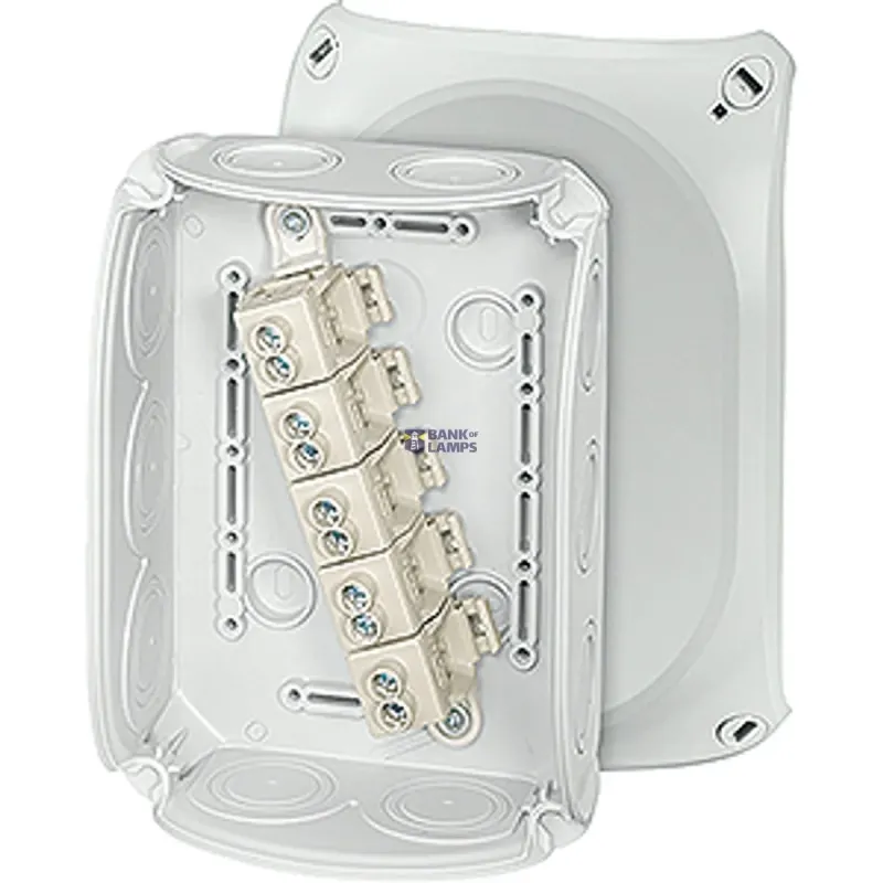 HENSEL Junction Box DK 1010 GZ 5P, 10mm², IP66, Grey, With 62000010