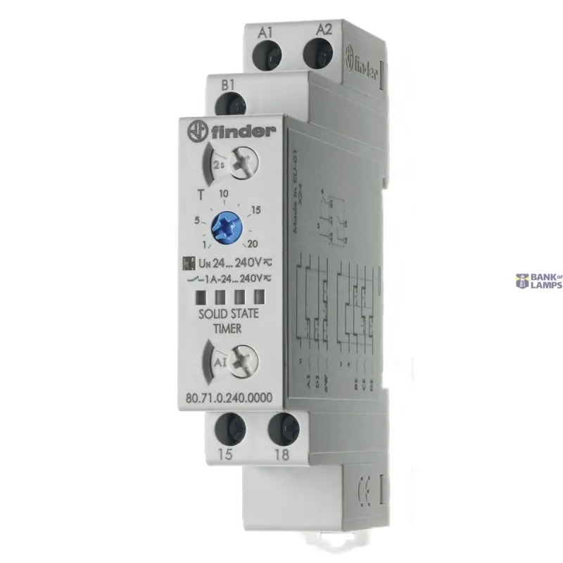 FINDER Mod.Timer 6-function with solid state output/17,5mm.1NO 807102400000