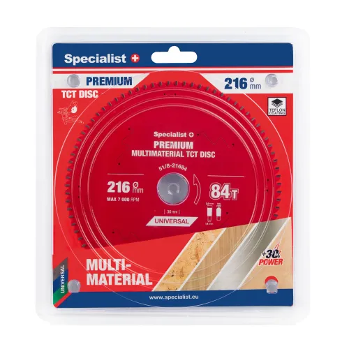 Specialist+ Griešanas disks 216x84Tx30mm, Multimaterial PREMIUM 51-8-21684