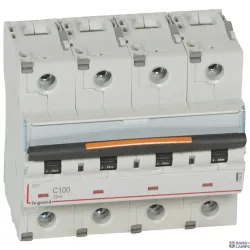 Legrand 409802 — автоматический выключатель DX3 100 A, 400 V, 4P, 25kA, 60 Hz, Depth 47 mm