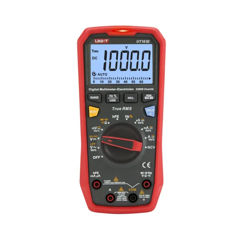 UNI-T Digitālais multimetrs, DC/AC spriegums: 1000V; DC/AC UT161E