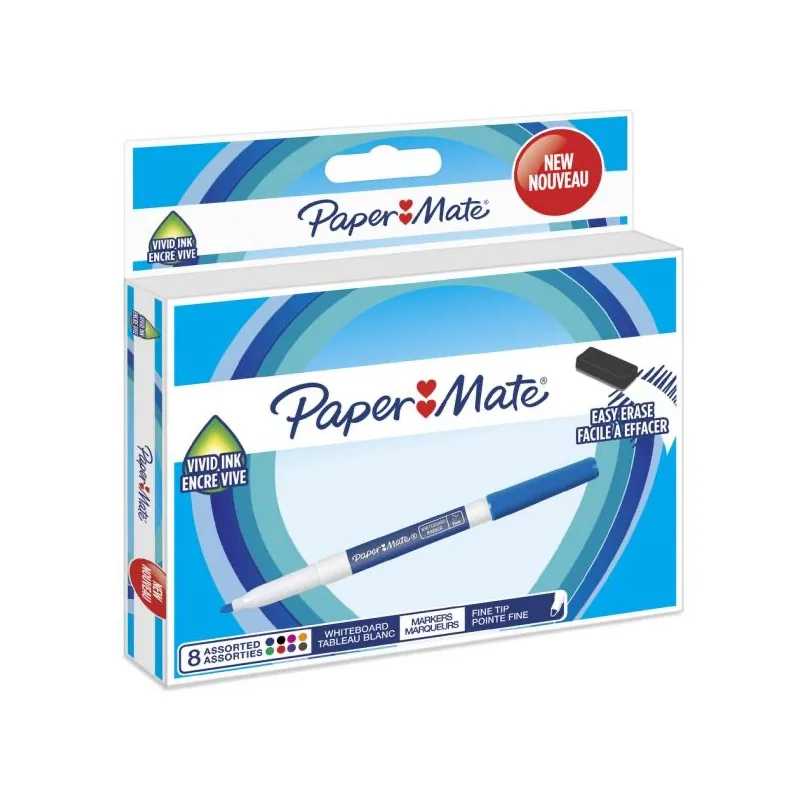 PAPERMATE MARĶIERI BALTAI TĀFELEI, 1 MM, KOMPL. 8 GAB. 09-2071059
