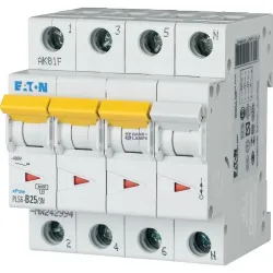 EATON 242994 — Miniature circuit breaker (MCB), 25 A, 3p+N, characteristic: B EATON 242994 — Miniature circuit breaker (MCB), 25 A, 3p+N, characteristic: B