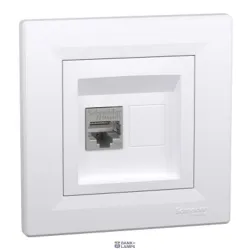 Schneider Electric EPH5000121 — Socket Asfora, STP, RJ45, Cat 5, White Schneider Electric EPH5000121 — Socket Asfora, STP, RJ45, Cat 5, White