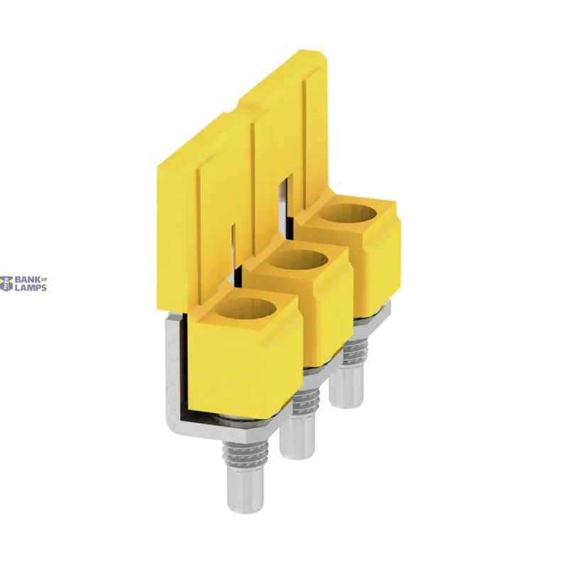 Weidmüller Terminal Block Cross-Connector when screwed in, yellow, 63 1054960000