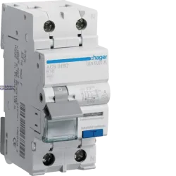 Hager ACS916D — automātslēdzis Differential, 1P+N, 16 A, 10 mA, 6 kA, type A, QC