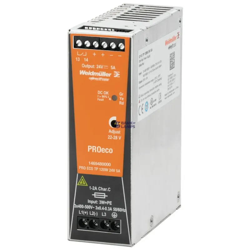 Weidmüller Power supply, switch-mode power supply unit, 24 V 1469480000