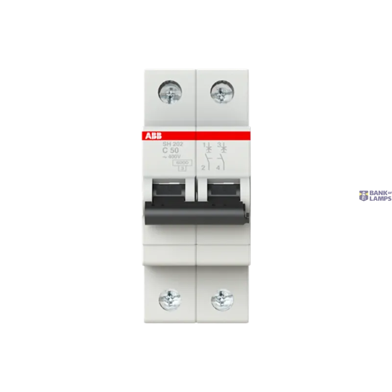 ABB SH202-C50 Miniature Circuit Breaker - 2P - C - 50 A 2CDS212001R0504
