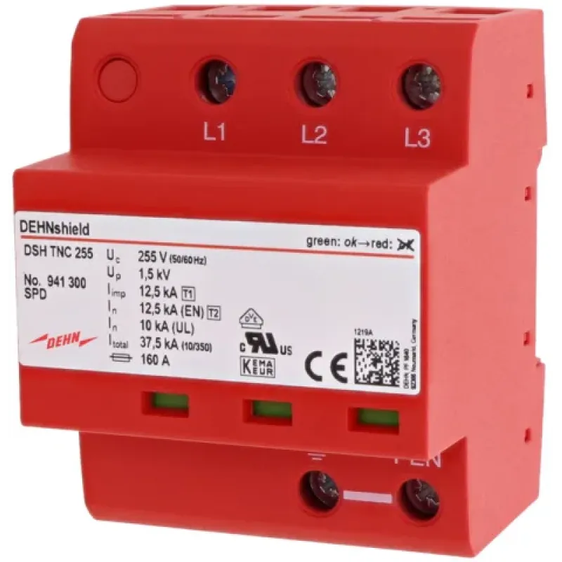 Dehn Combined Arrester application-optical shield, type 1+2, for 941300