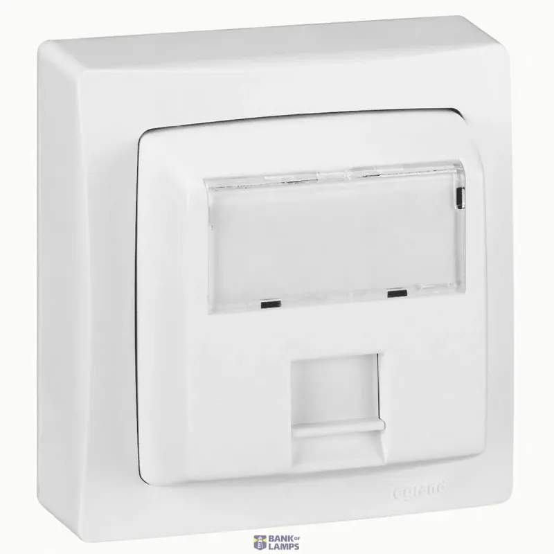 Legrand RJ45 Socket Cat 5, FTP, Surface-Mount, White, IP2X 086061