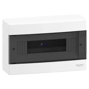 Schneider Electric EZ9EUC112 — Empty Enclosure Easy9, 12m, Surface 1-row Smoked Door 2 PE/N Blocks Schneider Electric EZ9EUC112 — Empty Enclosure Easy9, 12m, Surface 1-row Smoked Door 2 PE/N Blocks