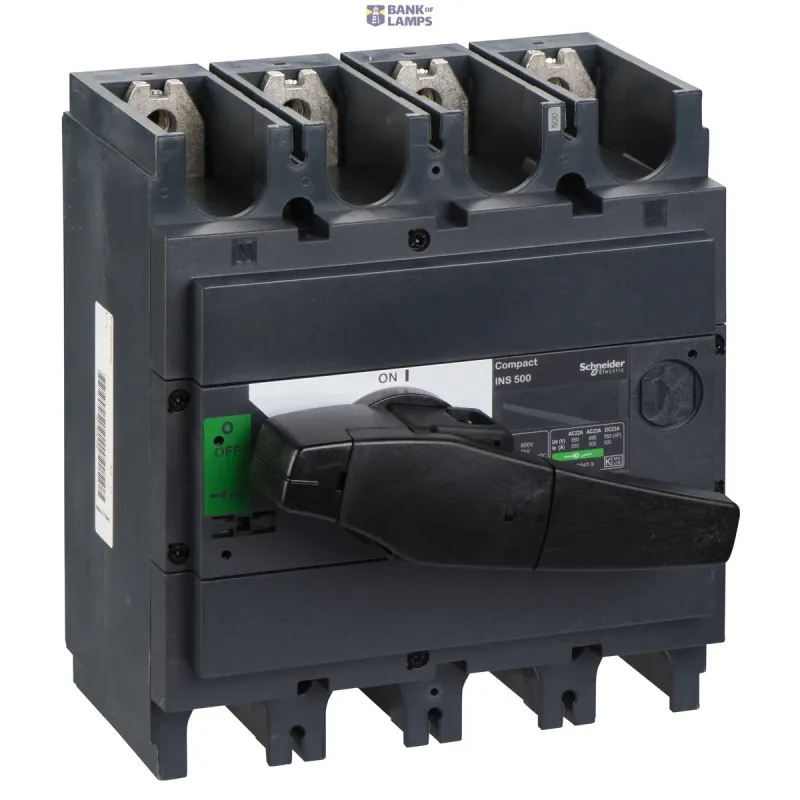 Schneider Electric Switch Disconnector ComPact INS, 4P, 500 A, 250 V DC, IP40 31113