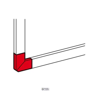 Legrand 010786 — Trunking Flat Angle DLP Pure white, Plastic, 105 mm, 50 mm, Overlapping