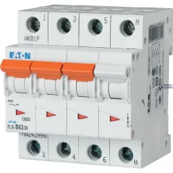 EATON 242998 — Miniature circuit breaker (MCB), 63 A, 3p+N, characteristic: B EATON 242998 — Miniature circuit breaker (MCB), 63 A, 3p+N, characteristic: B