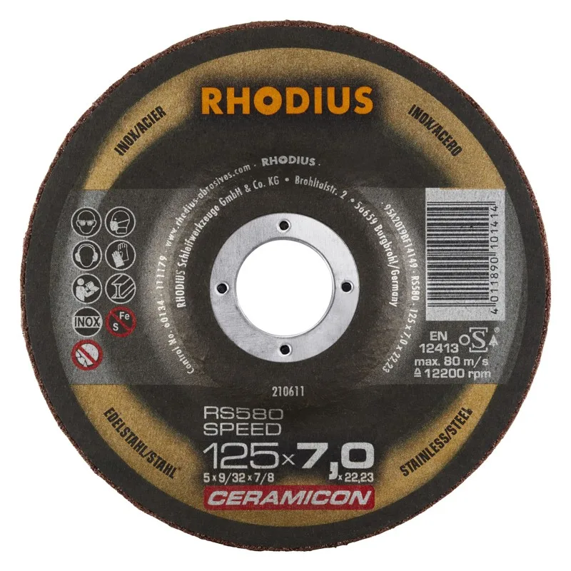 RHODIUS Slīpēšanas disks Rhodius 125x7,0x22,23 250-210611