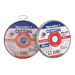 SPECIALIST+ Metal Cutting disks, 125 x 1 x 22 mm CUTTING, 10 pcs metāl. D