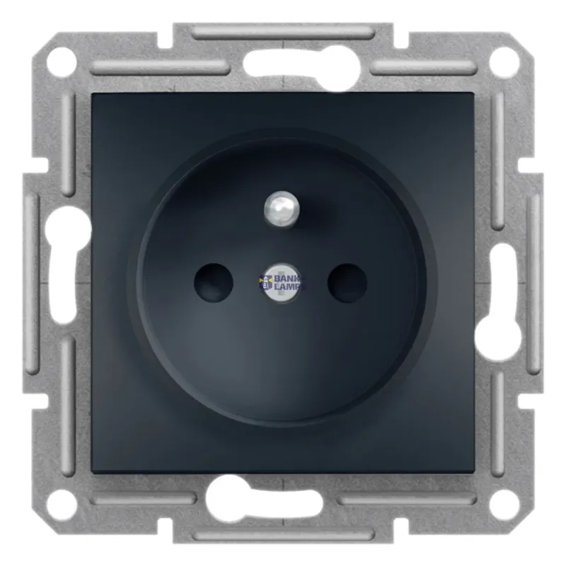 Schneider Electric Socket Outlet pinE-16A, 16A, Asfora- Shutt Anthracite EPH2800271