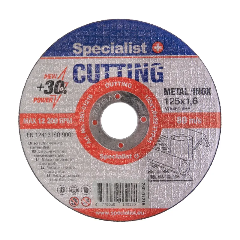 Specialist+ SPECIALIST+ metāla griešanas disks CUTTING, 125 x 1.6 x 22 250-01216