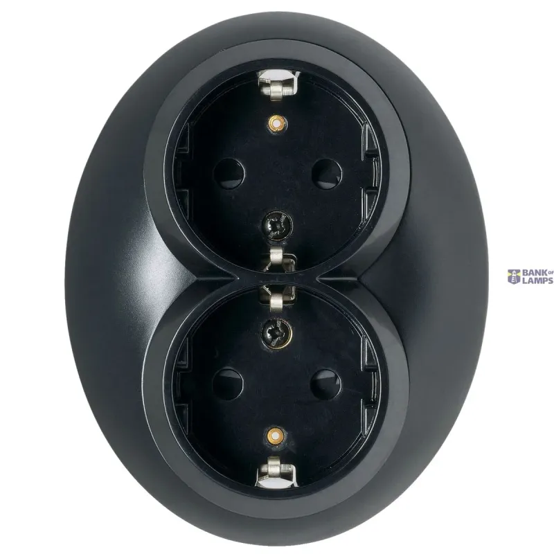 Schneider Electric Socket Outlet Renova, 2P + E, 16A, 250V AC, Black WDE007085