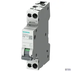 Siemens 5SL6002-7 — Miniature circuit breaker 1P+N 2A C-curve 230V 6kA Siemens 5SL6002-7 — Miniature circuit breaker 1P+N 2A C-curve 230V 6kA