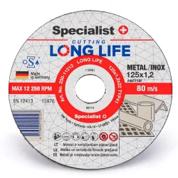 SPECIALIST+ Metal Cutting disks LONG LIFE, 125 x 1.2 x 22 mm