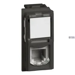 BTicino KG4258RJ11 — Telephone розетка Living Now 1 Module, IP20, RJ11, Flush-Mounted, Black