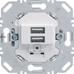 Berker 260209 — USB Socket 230 V Outlet, 2-Gang; 3.0 A, Angular Supporting Ring Berker 260209 — USB Socket 230 V Outlet, 2-Gang; 3.0 A, Angular Supporting Ring