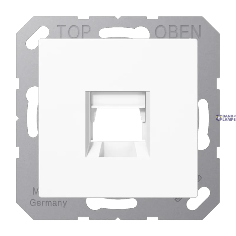 Jung Modular Jack Socket Centre Plate AS/A, 1-Gang, For Modular A1569-1WEWW