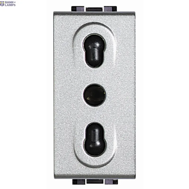 BTicino Socket Outlet LivingLight 10/16A, 2P+E, Tech NT4180-EU
