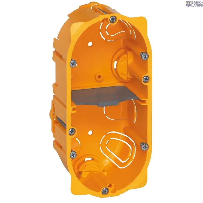 Legrand Flush-Mounting Box Batibox 2 gang, 50 mm, IP20, Yellow 080052
