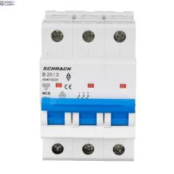 SCHRACK AM618320-- — Miniature Circuit Breaker AMPARO 6kA, B 20A, 3P SCHRACK AM618320-- — Miniature Circuit Breaker AMPARO 6kA, B 20A, 3P
