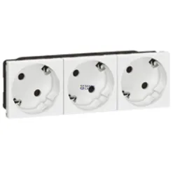 Legrand 077253 — розетка Mosaic 2P+E, 16 A, 250 V, IP40, IK07, 6 Modules