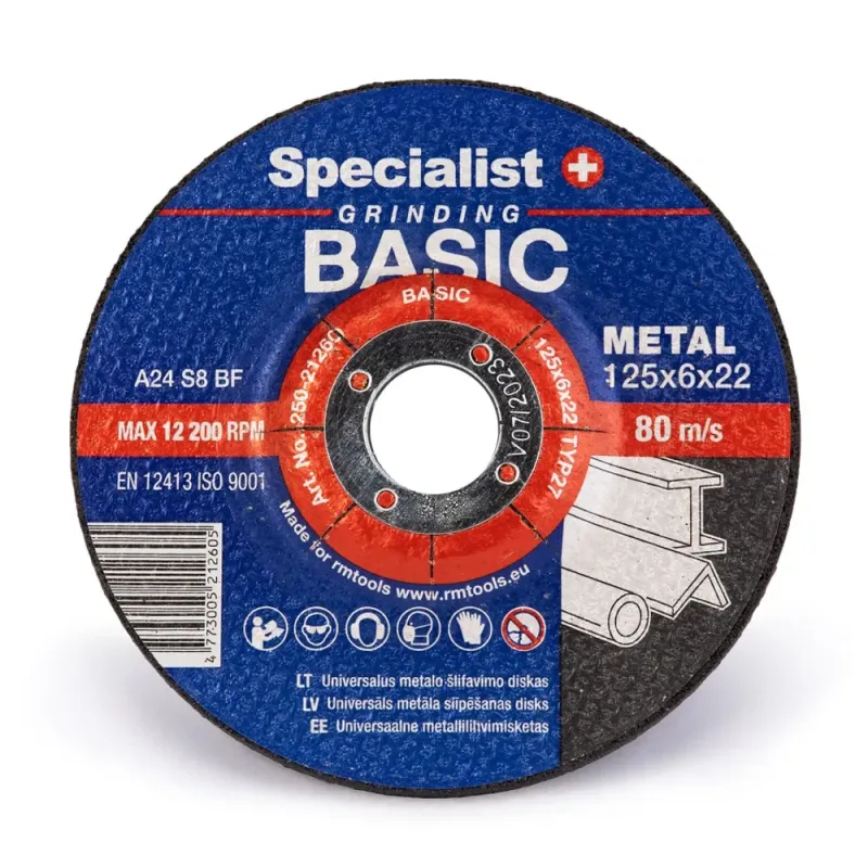 Specialist+ SPECIALIST+ slīpēšanas disks BASIC, 125 x 6 x 22 mm 250-21260