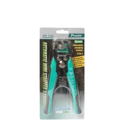 Kabeļu izolācijas noņemšanas un uzgaļu uzspiešanas knaibles Pro'sKit