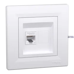 Schneider Electric EPH4700121 — Socket Asfora, UTP, RJ45, Cat 6, White, Single Data Schneider Electric EPH4700121 — Socket Asfora, UTP, RJ45, Cat 6, White, Single Data