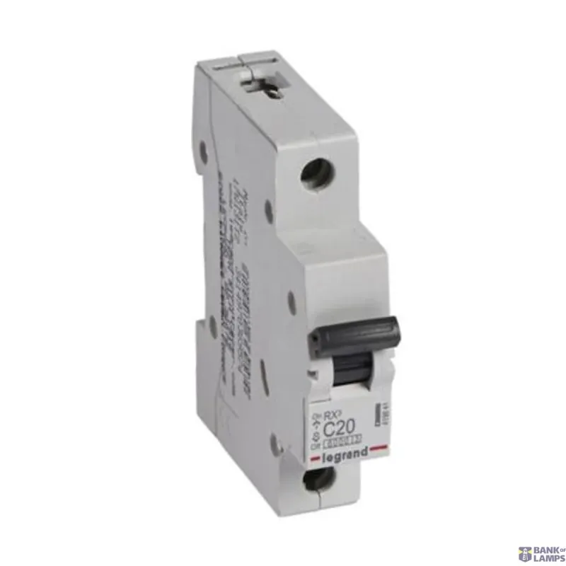 Legrand Miniature Circuit Breaker RX³, 1P, 20A, Curve C, 6kA, 230V 419841