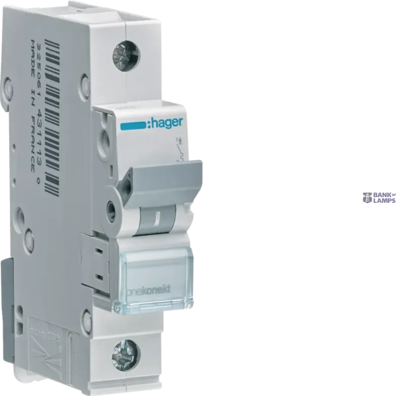 Hager Circuit Breaker 1P, 6 kA C-20 A, 1M MCN120
