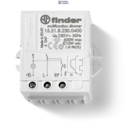 FINDER 155182300400 — Dimmer Electric stepwise, wall Box Mount, 230VAC, max., 400W, 50Hz FINDER 155182300400 — Dimmer Electric stepwise, wall Box Mount, 230VAC, max., 400W, 50Hz