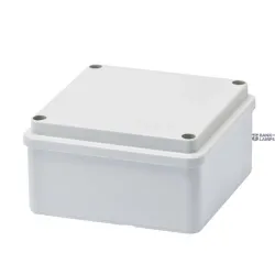 GEWISS GW44204 — Junction Box With Plain Screwed Lid, Ip56, Internal Dimensions 100x100x50, Smooth Walls, Grey Ral 7035