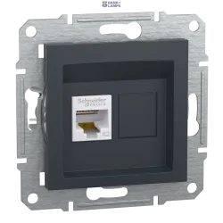 Schneider Electric EPH4300171 — Socket Asfora, UTP, Cat 5e, Anthracite Schneider Electric EPH4300171 — Socket Asfora, UTP, Cat 5e, Anthracite